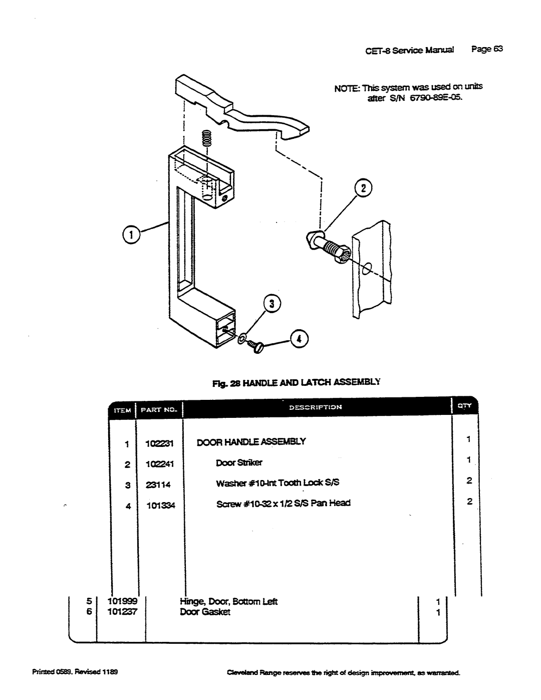 Cleveland Range CET-8 manual 