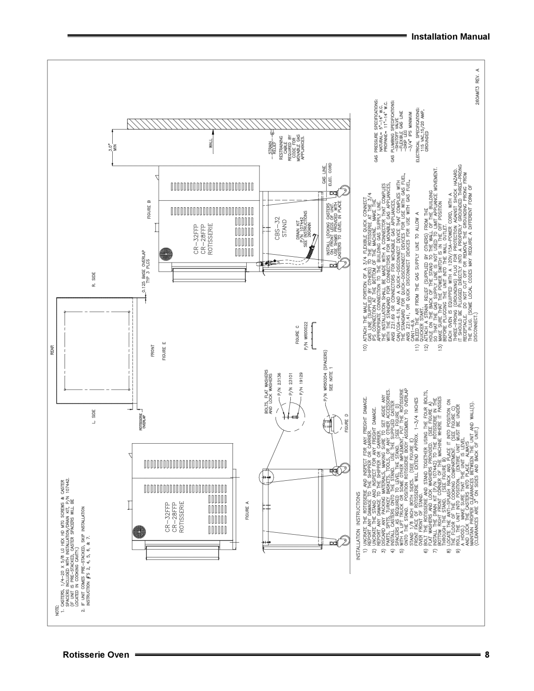 Cleveland Range CR28-FP, CR32-FP, CR28-DD, CR32-FFP, CR32-DD, CR28-FFP installation manual Installation Manual Rotisserie Oven 