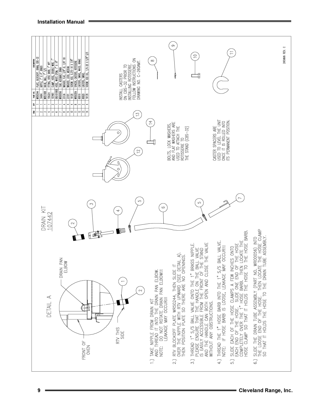 Cleveland Range CR32-FFP, CR32-FP, CR28-DD, CR28-FP, CR32-DD, CR28-FFP Installation Manual Cleveland Range, Inc 