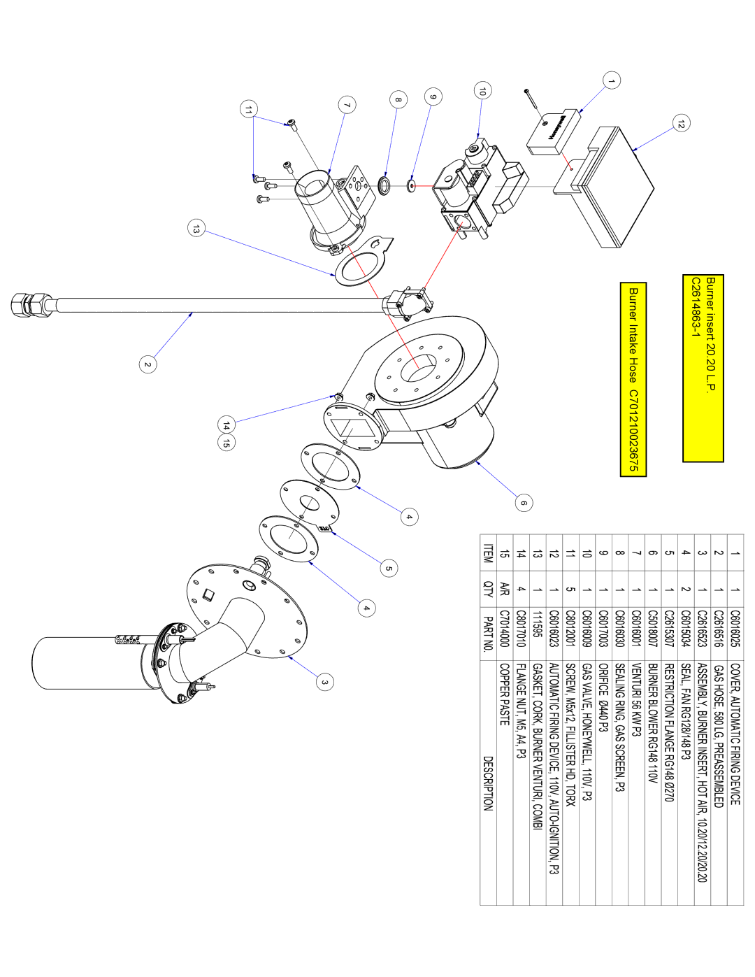 Cleveland Range Gas 20.20 manual Bur C26 