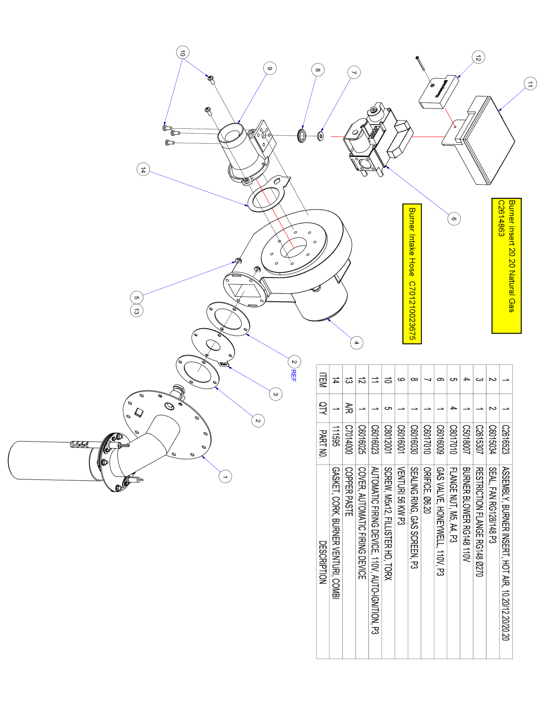 Cleveland Range Gas 20.20 manual Bur C26 