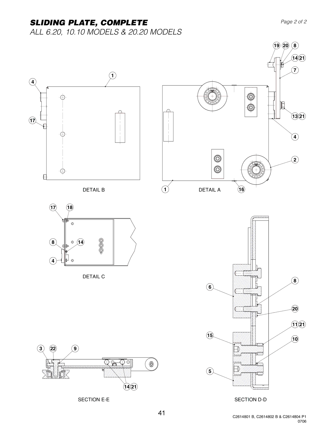 Cleveland Range Gas 20.20 manual Detail B 