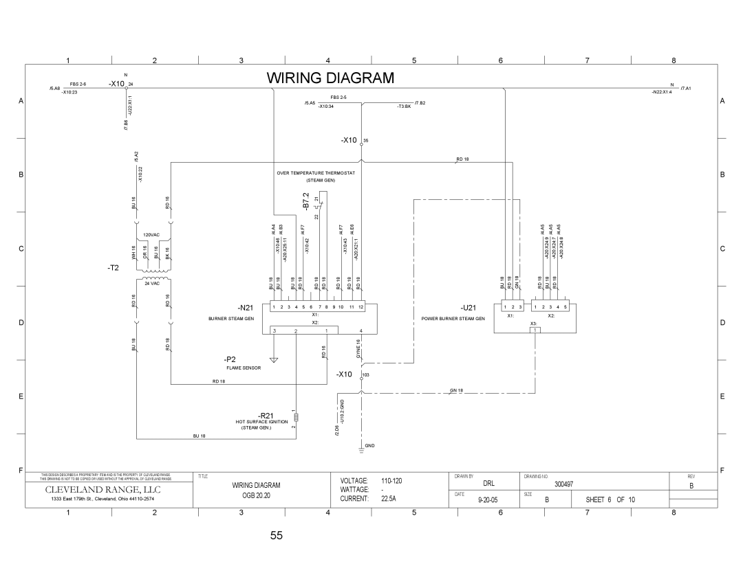 Cleveland Range Gas 20.20 manual 345678 