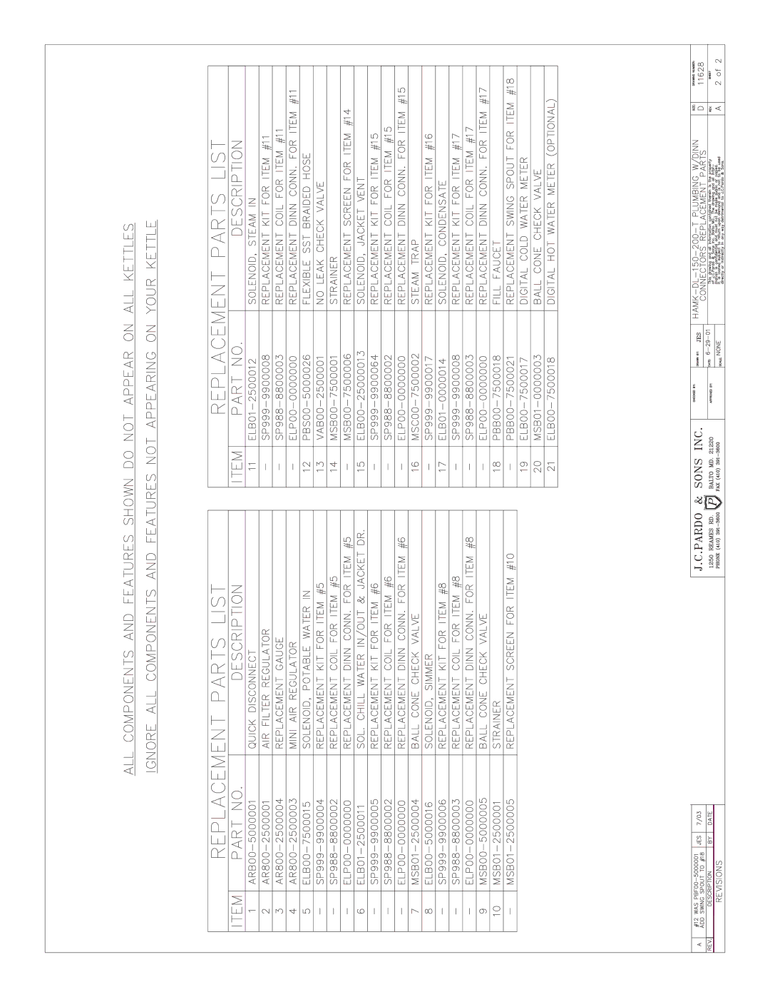 Cleveland Range HA-MKDL-100-CC, HA-MKDL-200-CC, HA-MKDL-300-CC, HA-MKDL-60-CC, HA-MKDL-150-CC specifications 