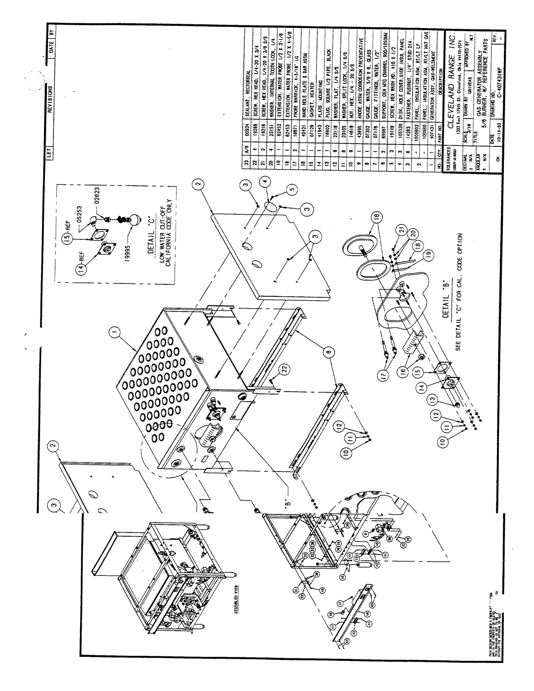 Cleveland Range KE50151-E manual 