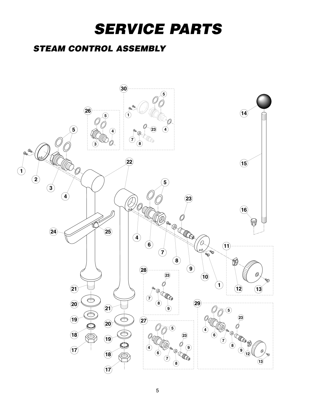 Cleveland Range KE50151-E manual Service Parts 