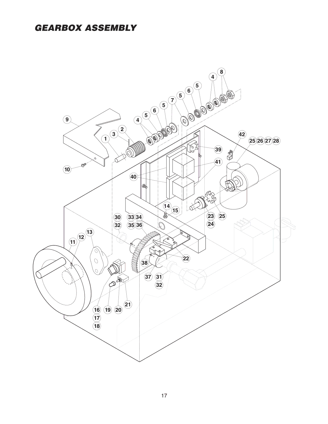 Cleveland Range KGL-80-T, KGL-40-SH, KGL-100, KGL-40-T, KGL-40-TSH, KGL-40, KGL-40-T, KGL-40SH manual Gearbox Assembly 