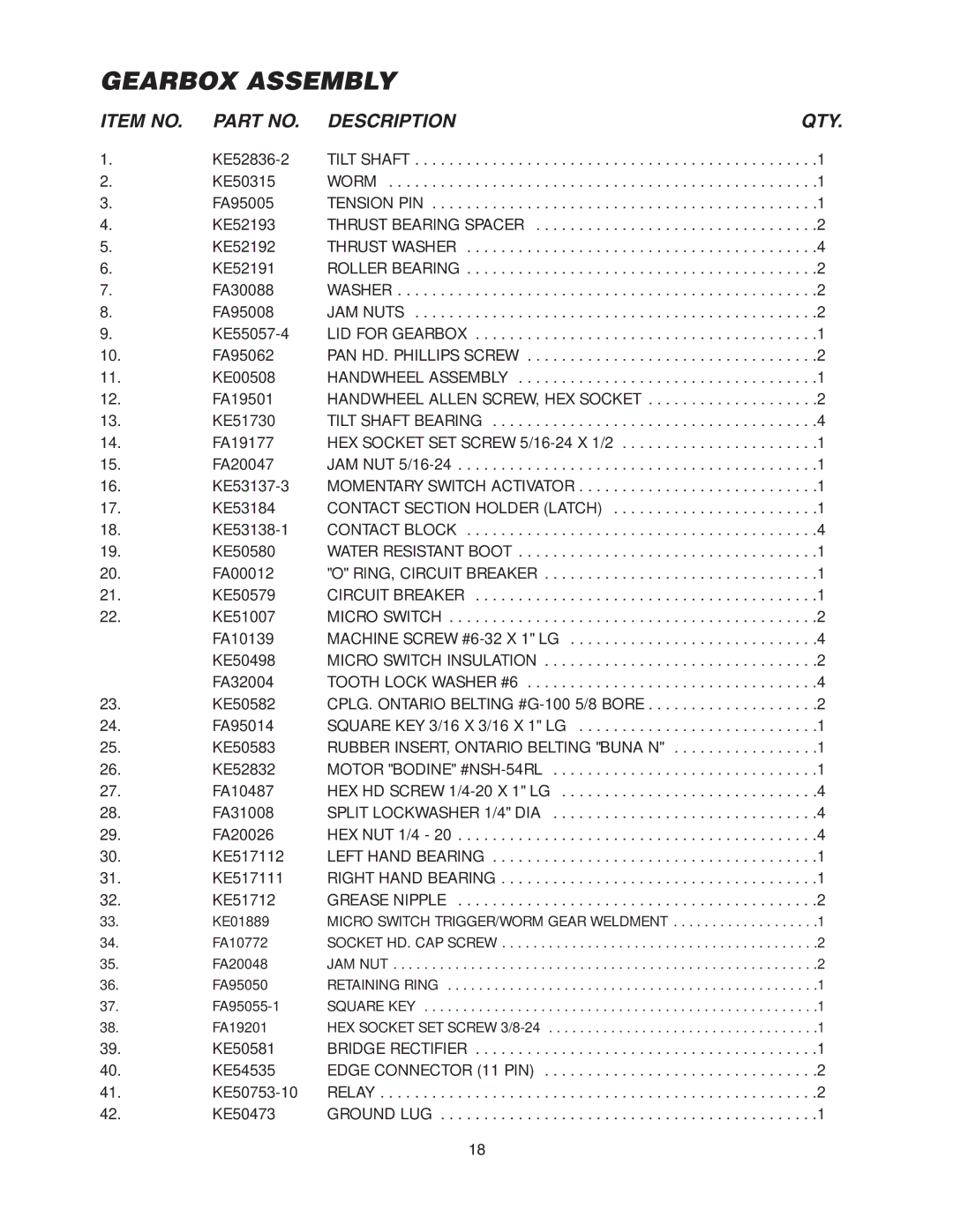 Cleveland Range KGL-100, KGL-40-T, KGL-80-T, KGL-40-SH, KGL-40-TSH, KGL-40, KGL-40-T, KGL-40SH manual KE52836-2 