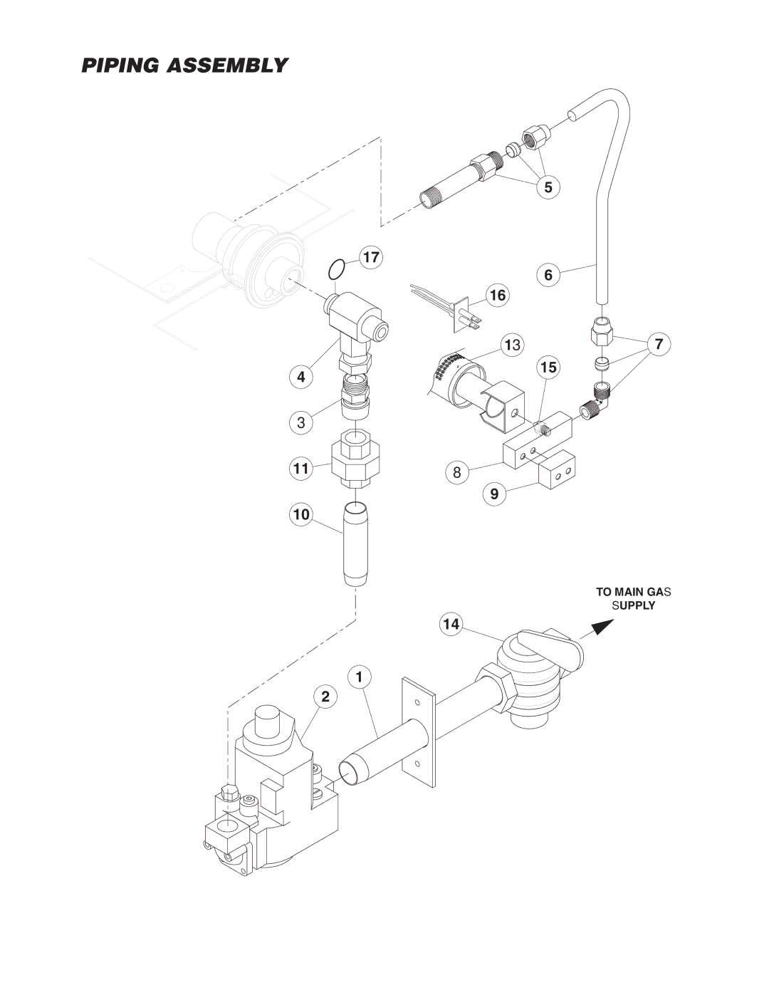 Cleveland Range KGT-12-T, KGT-6-T manual Piping Assembly 