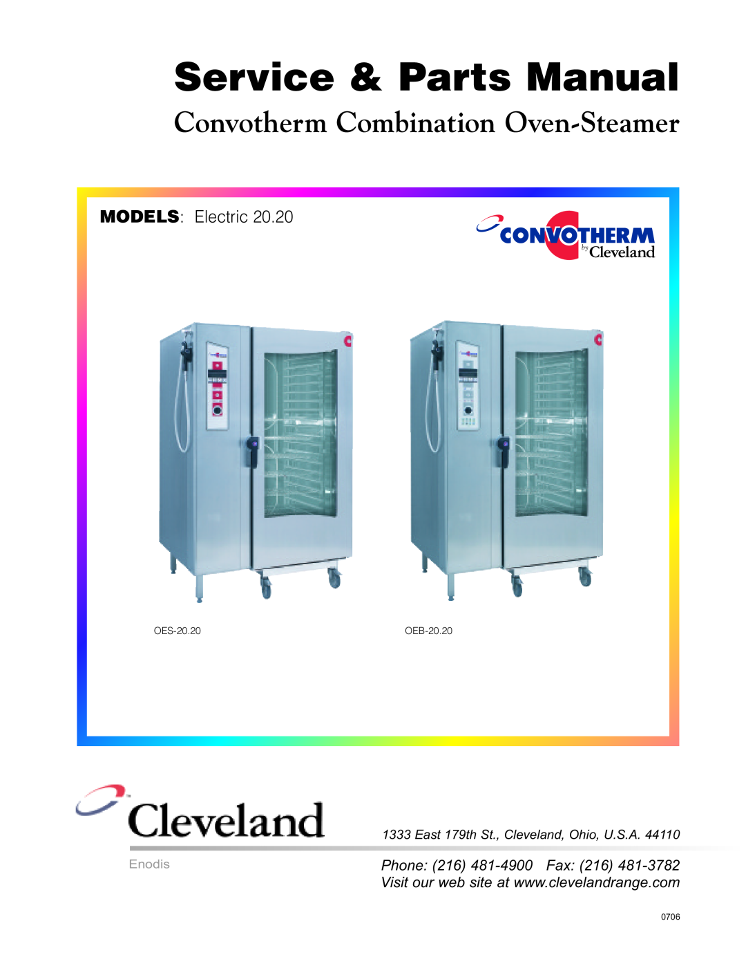 Cleveland Range OEB-20.20 specifications Cleveland, Combi Oven-Steamer, Advanced Closed, System +3, Hot Air, Retherm 