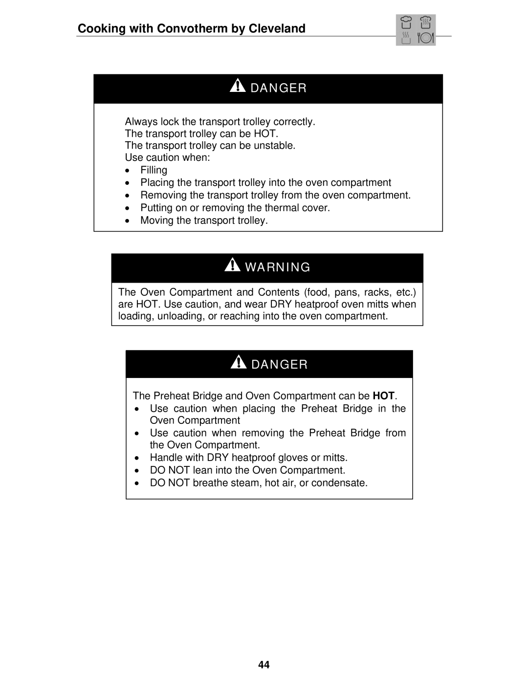 Cleveland Range OVEN STEAMER manual Cooking with Convotherm by Cleveland 