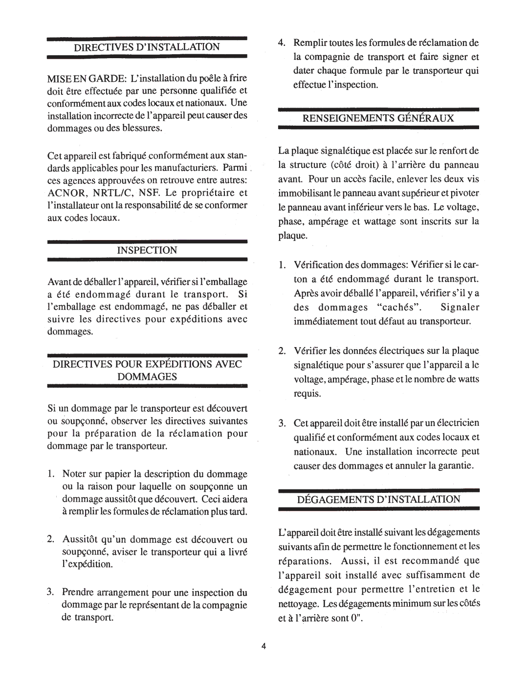 Cleveland Range SEL-30-TR, SEL-40-TR, SEM-30-TR, SEM-40-TR manual 