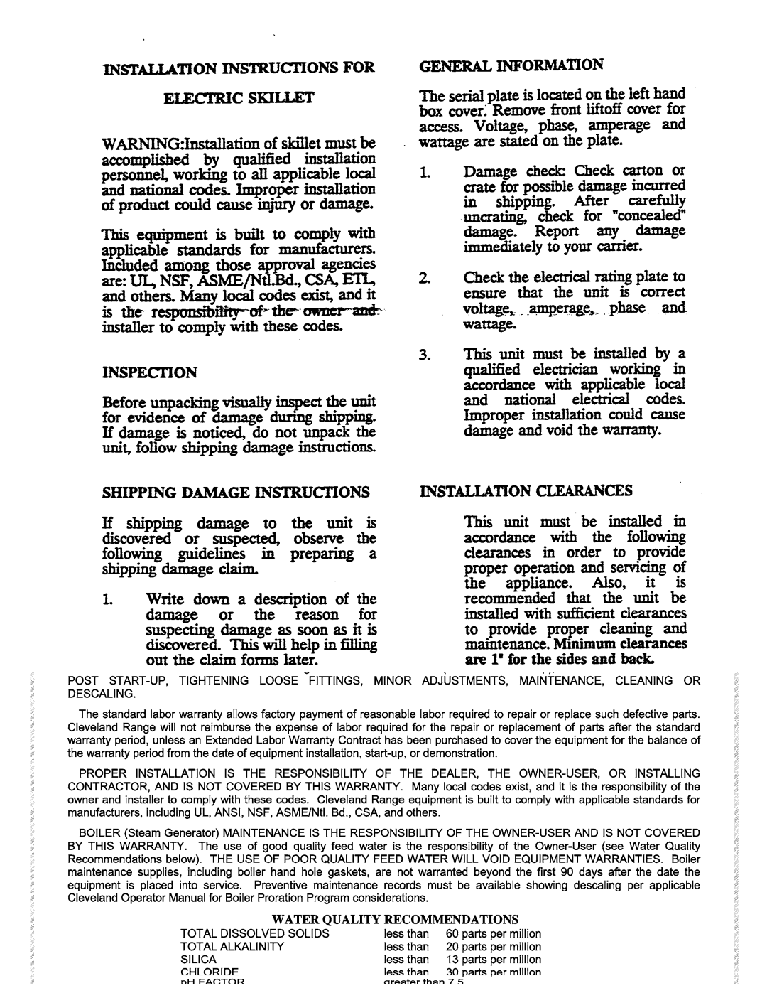 Cleveland Range SEL-T, SEM-T manual 