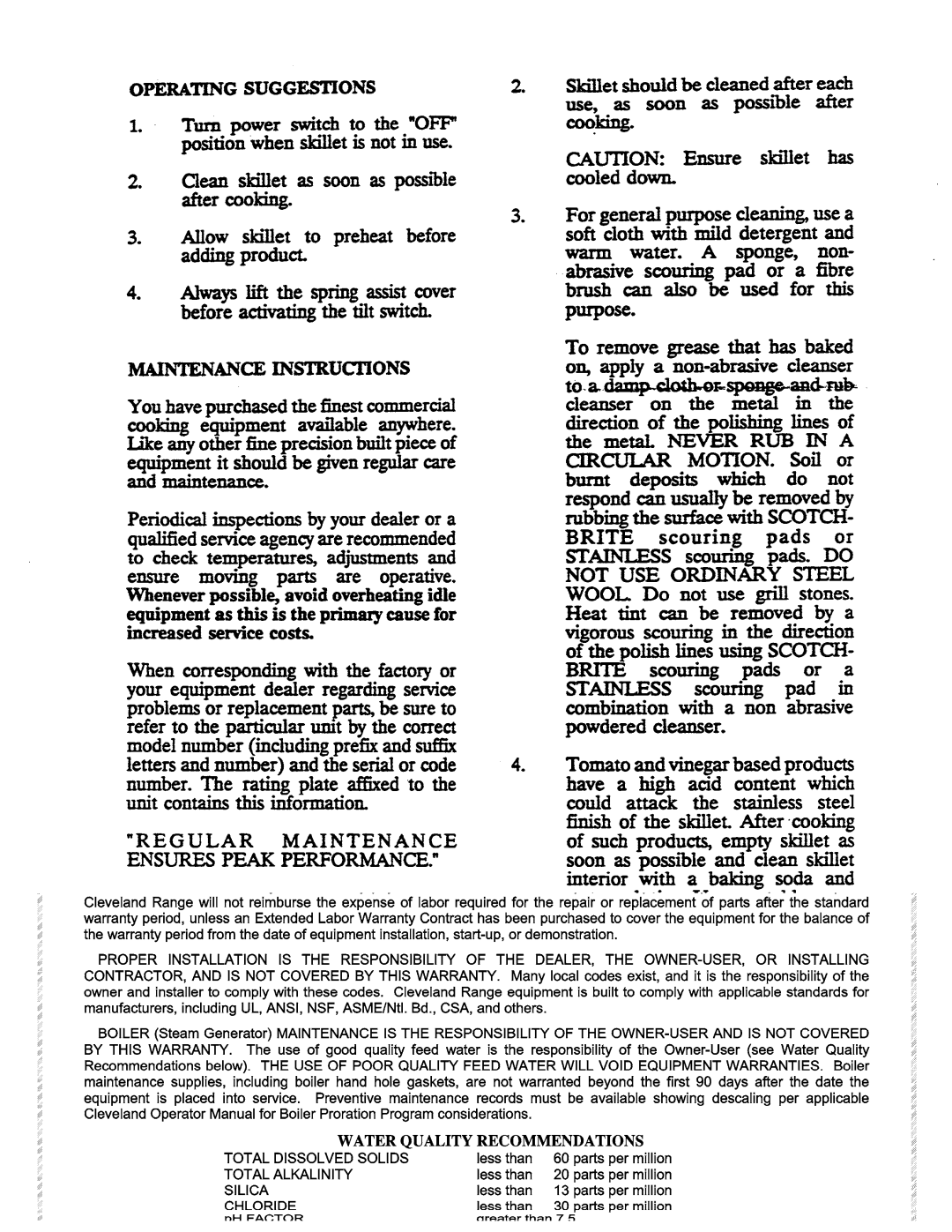 Cleveland Range SEL-T, SEM-T manual 