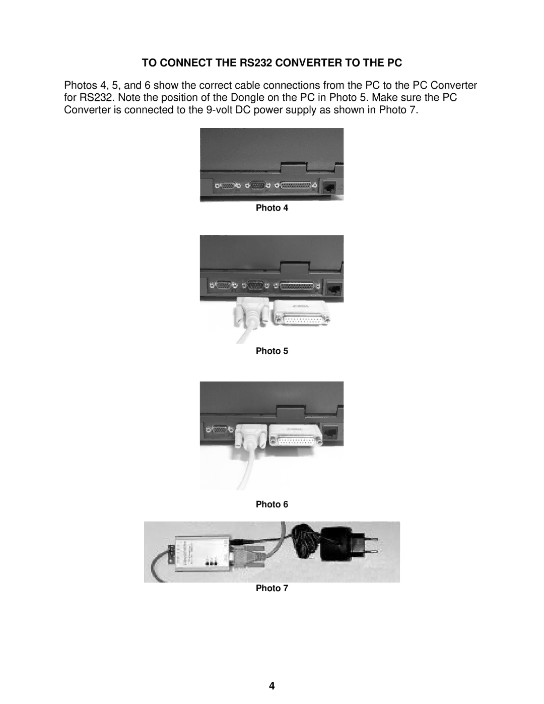 Cleveland Range Steam Oven installation manual To Connect the RS232 Converter to the PC 