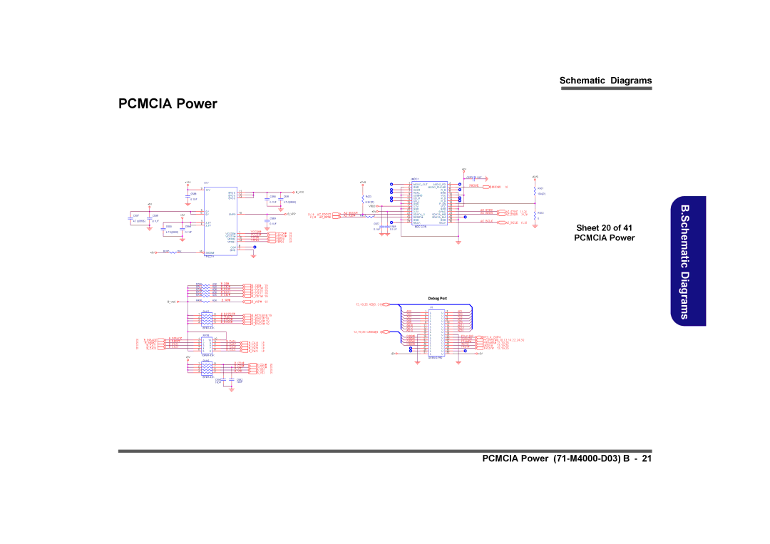 Clevo D410E manual Sheet 20 of 41 Pcmcia Power, PCLK80P4 