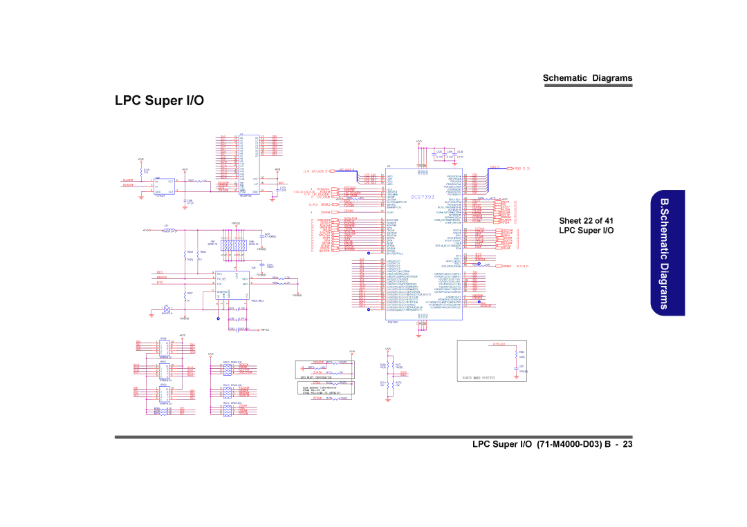 Clevo D410E manual Sheet 22 of 41 LPC Super I/O, PD0..7 