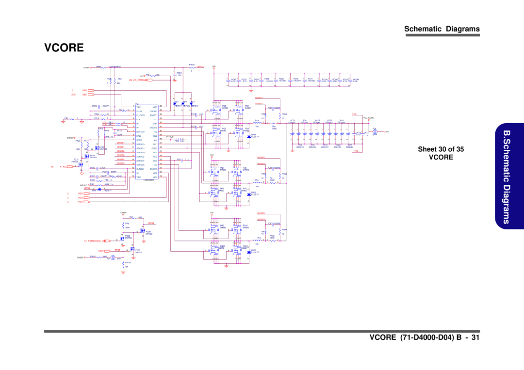 Clevo D410S service manual Sheet 30, Vrpwrgd, Vadj, Pwrgoodvid 