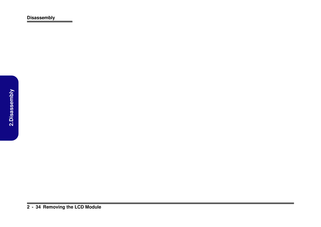 Clevo D410S service manual Removing the LCD Module 