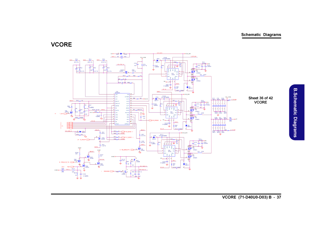 Clevo D480V manual Sheet 36, VID4 VID3, VID2 VID1 VID0 VID5, Pwrgoodvid, Test 