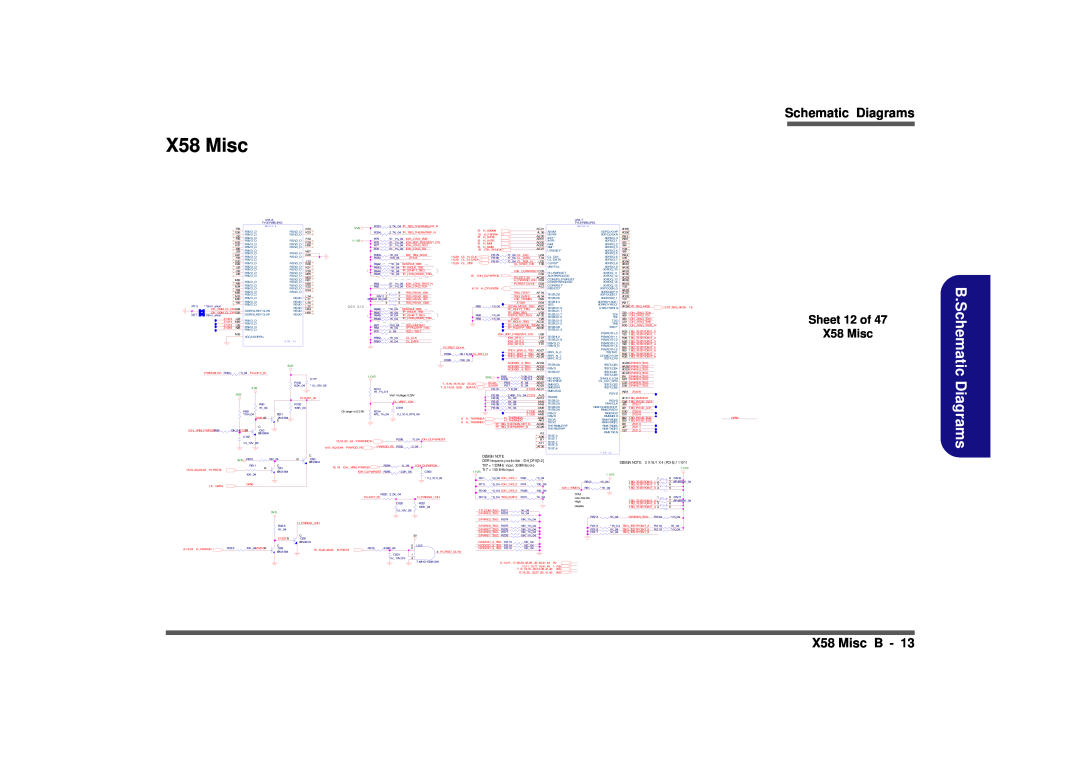 Clevo D900F manual B.Schematic Diagrams, X58 Misc B, Sheet 12 of X58 Misc, 6 OF, 7 O F 