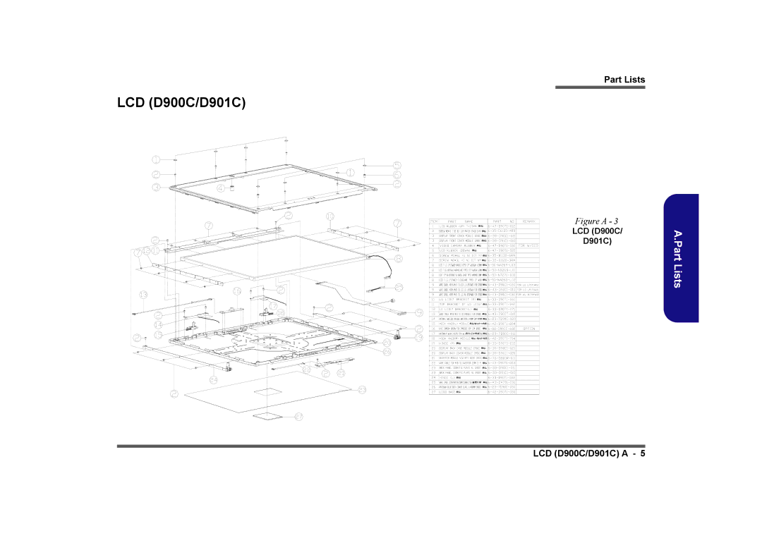 Clevo manual LCD D900C/D901C 