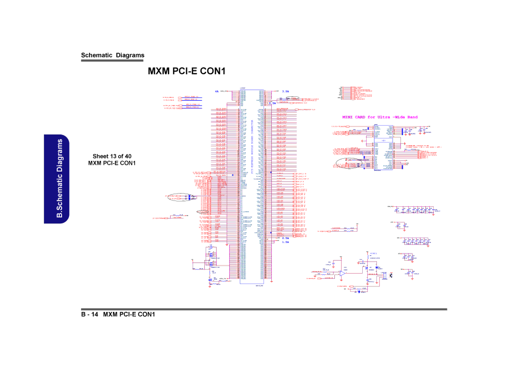 Clevo D901C manual MXM PCI-E CON1, Sheet 13 