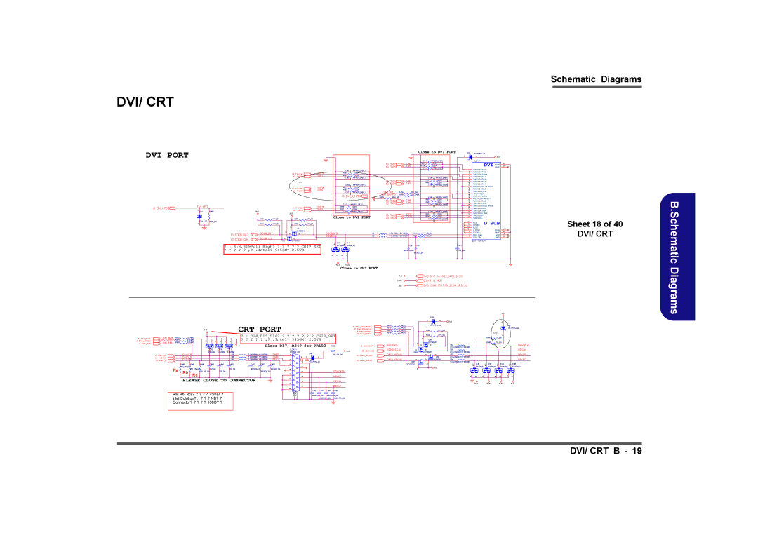 Clevo D901C manual Dvi/ Crt, Sheet 18 