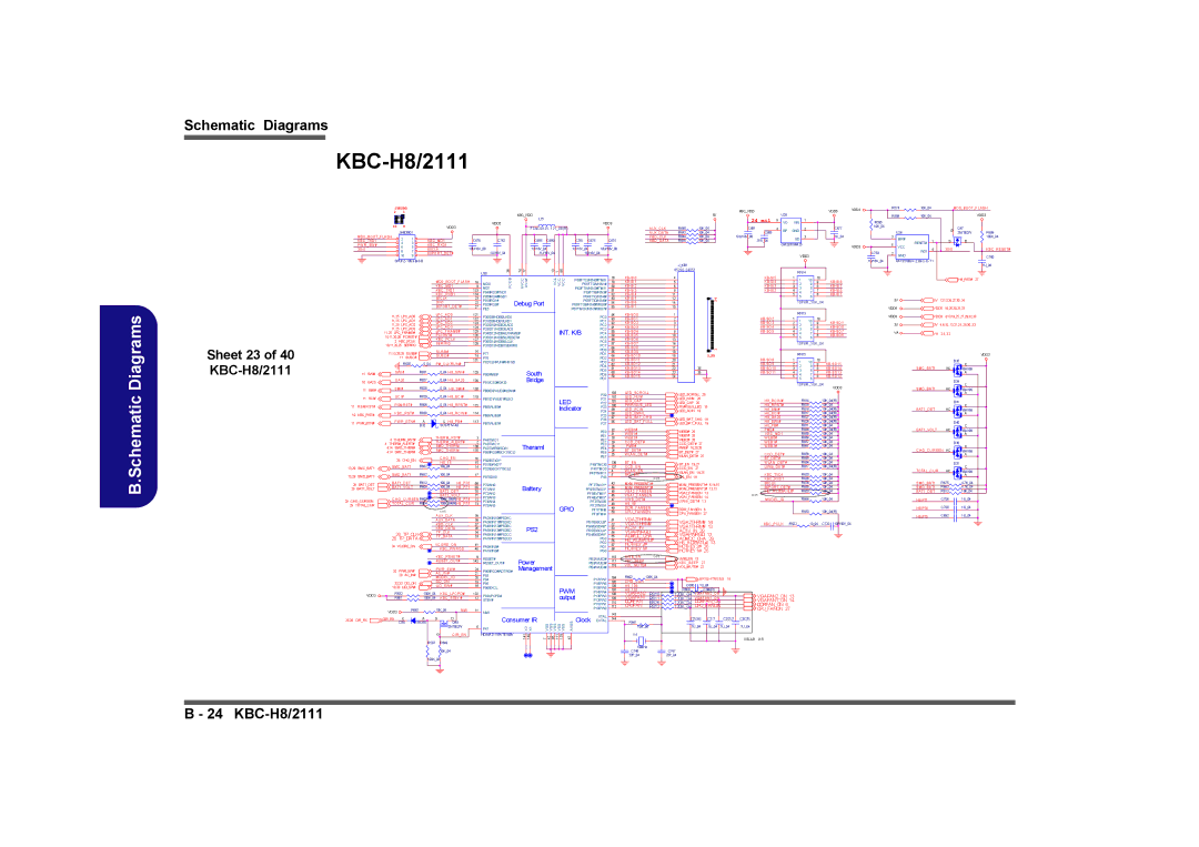 Clevo D901C manual Sheet 23 of 40 KBC-H8/2111 