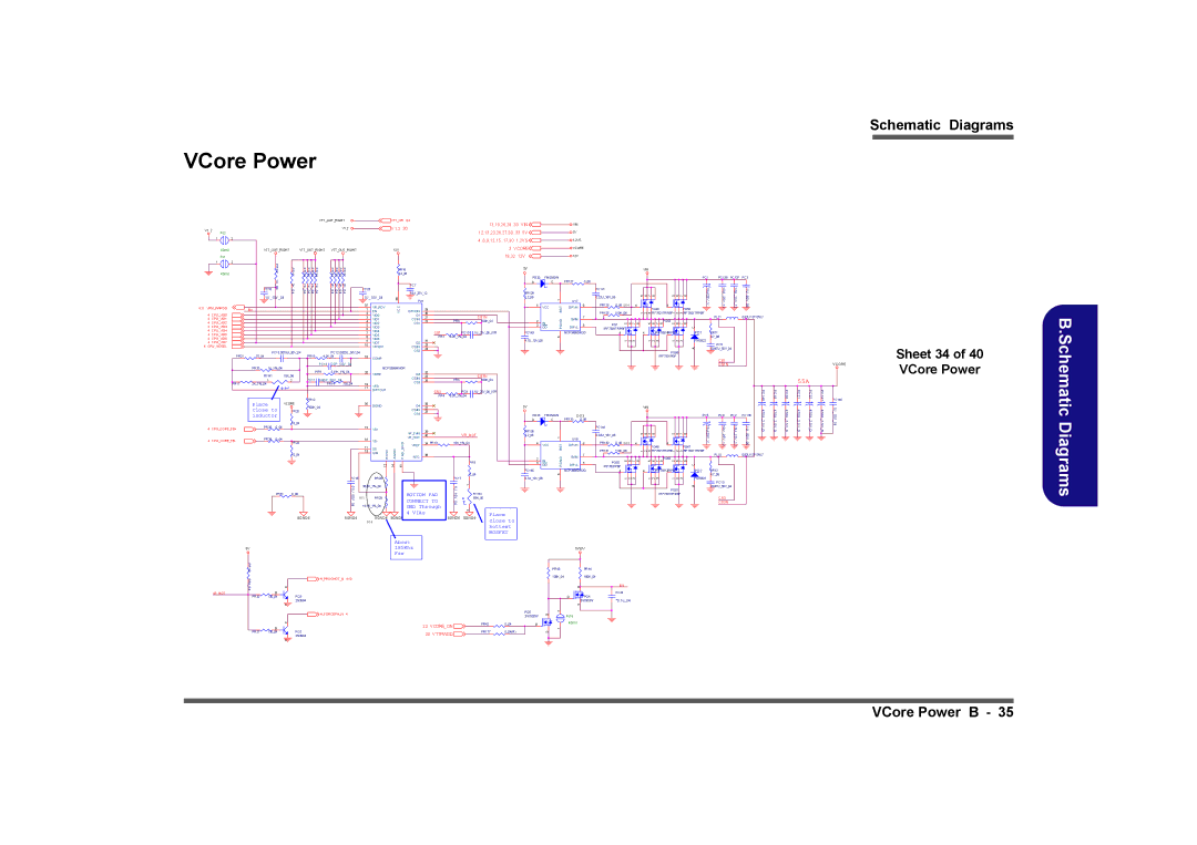 Clevo D901C manual VCore Power, Vin, Vcoreon, Vttpwgd 