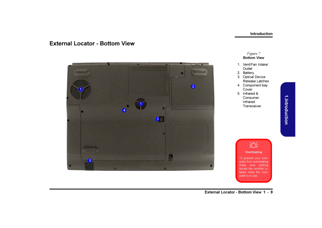 Clevo M575A manual External Locator Bottom View 