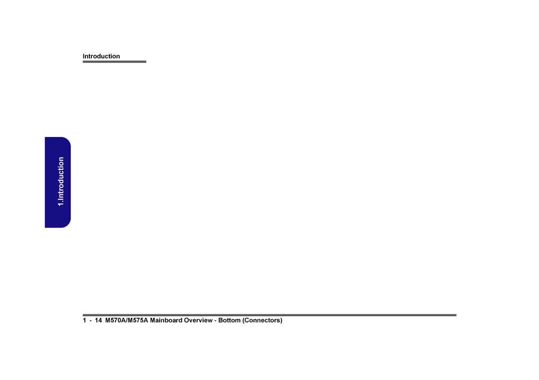 Clevo manual 14 M570A/M575A Mainboard Overview Bottom Connectors 