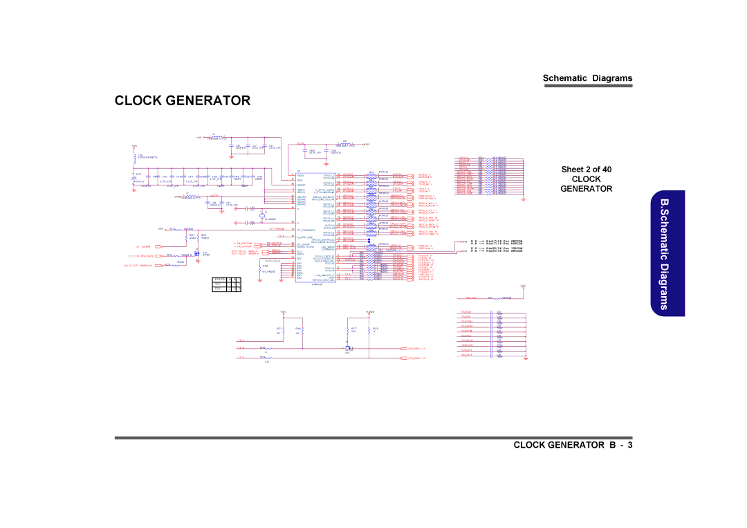 Clevo M575A manual Clock Generator, Sheet 2 