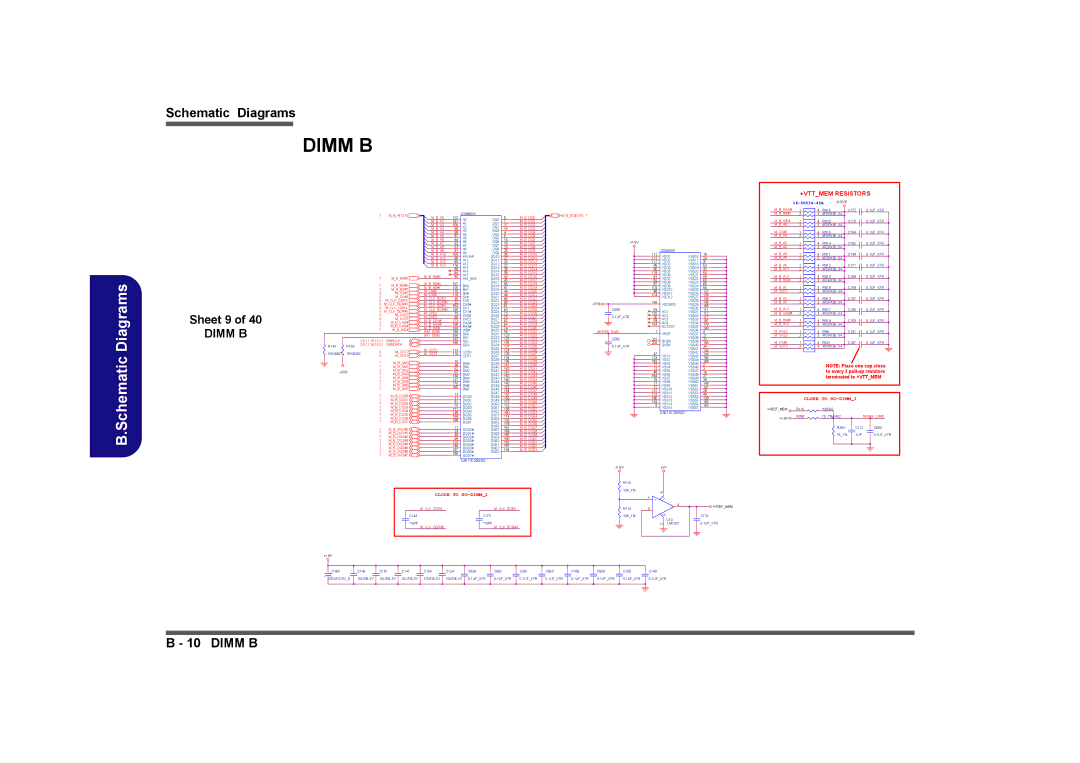 Clevo M575A manual Dimm B, Sheet 9 