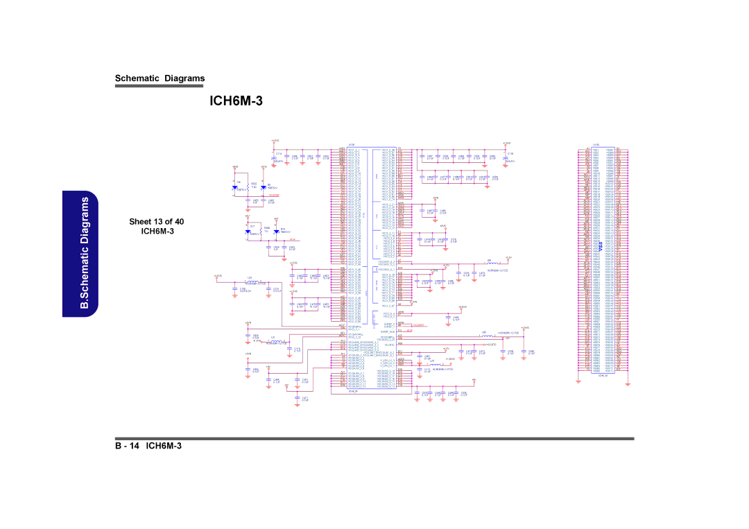 Clevo M575A manual ICH6M-3, Sheet 13, VCC5REF 