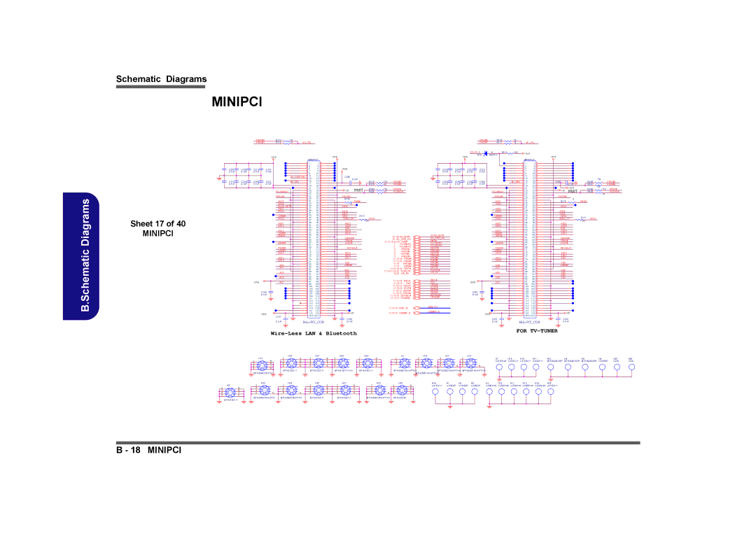 Clevo M575A manual Sheet 17, Minipci 