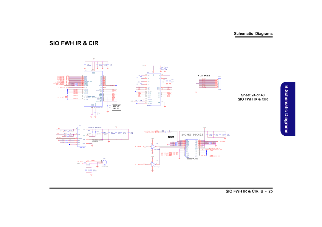 Clevo M575A manual Sio Fwh Ir & Cir, Sheet 24 