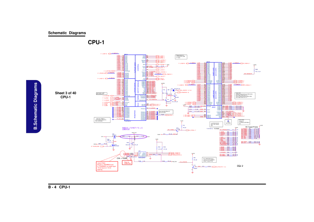 Clevo M665SE manual CPU-1, Sheet 3 