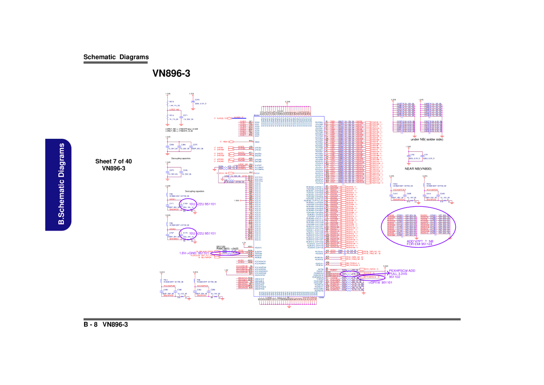 Clevo M665SE manual Sheet 7 VN896-3 