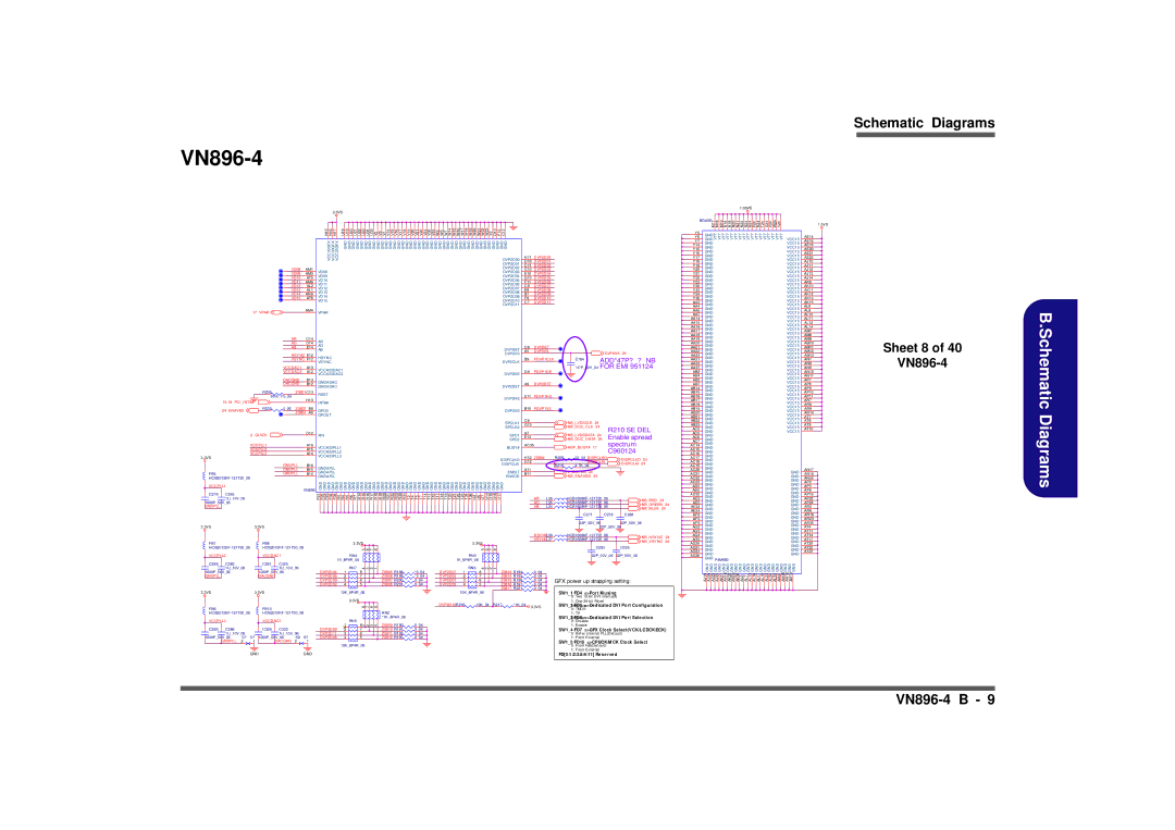 Clevo M665SE manual Sheet 8 VN896-4 