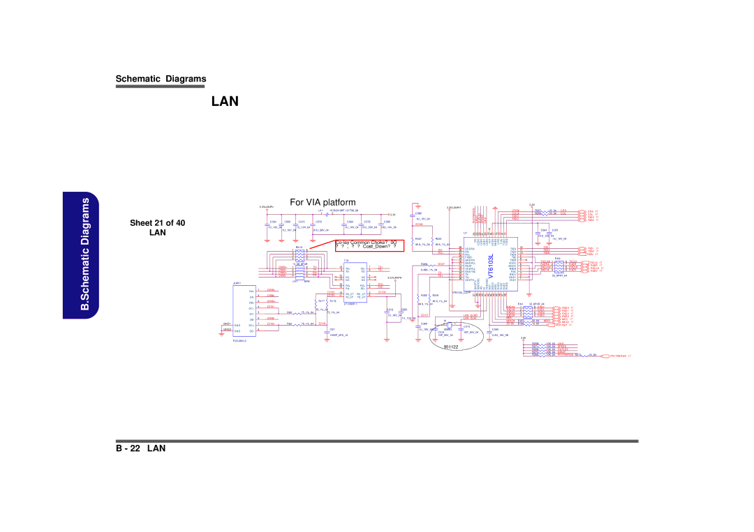 Clevo M665SE manual Lan, Sheet 21 