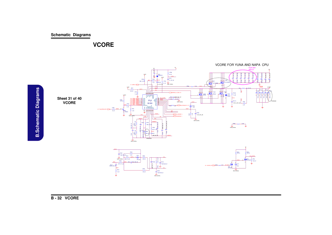 Clevo M665SE manual Vcore, Sheet 31 