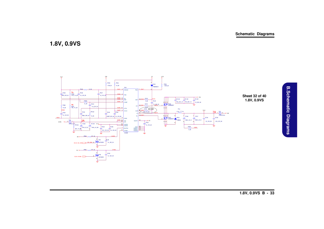 Clevo M665SE manual Sheet 32 8V, 0.9VS, Pgd 