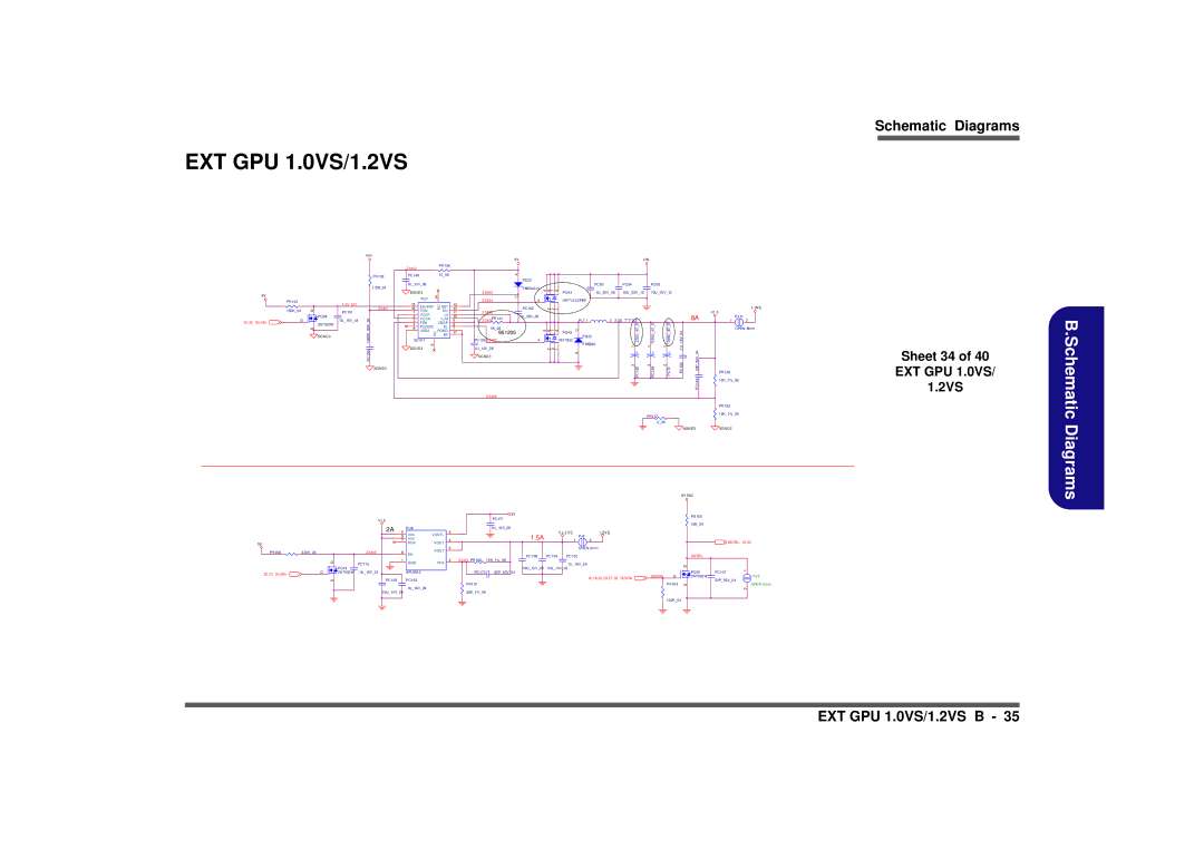 Clevo M665SE manual EXT GPU 1.0VS/1.2VS, Sheet 34, Susb+ 