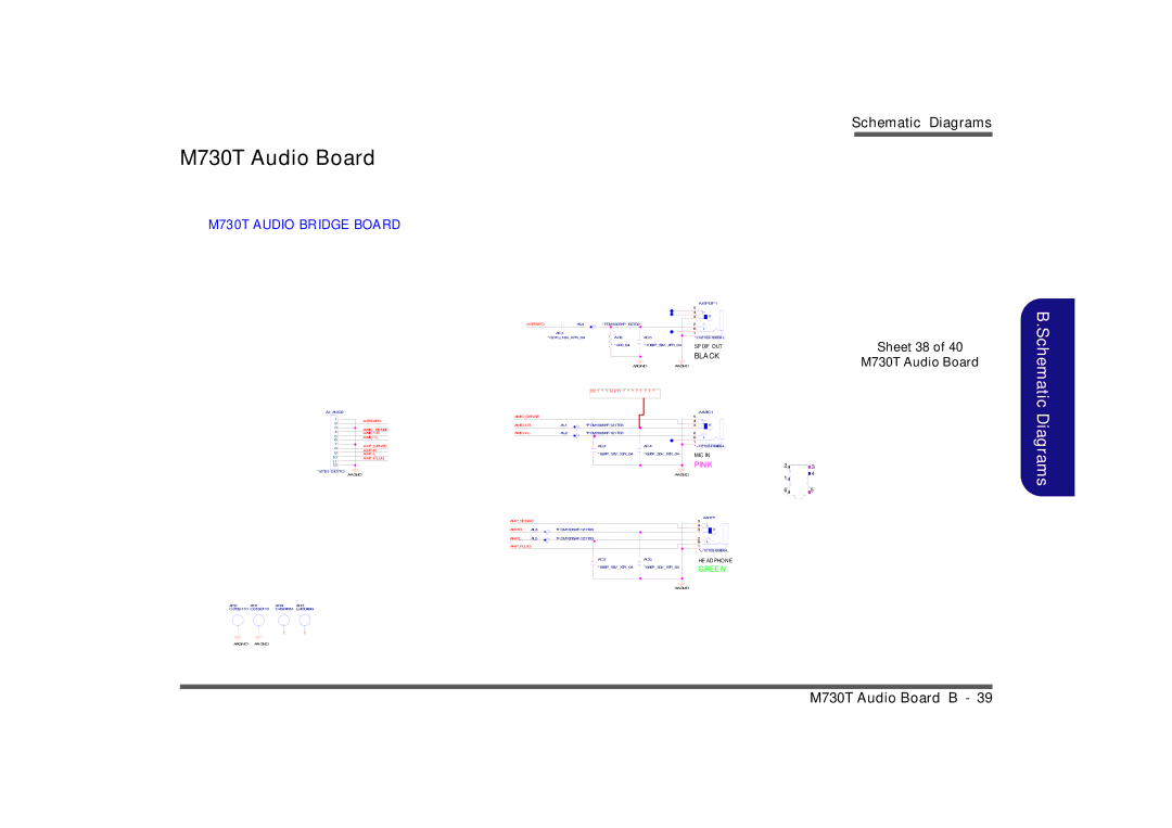 Clevo M728T, M729T manual M730T Audio Board 