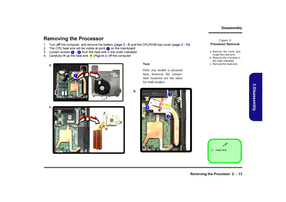 Clevo M729T, M730T, M728T manual Removing the Processor, Processor Removal 