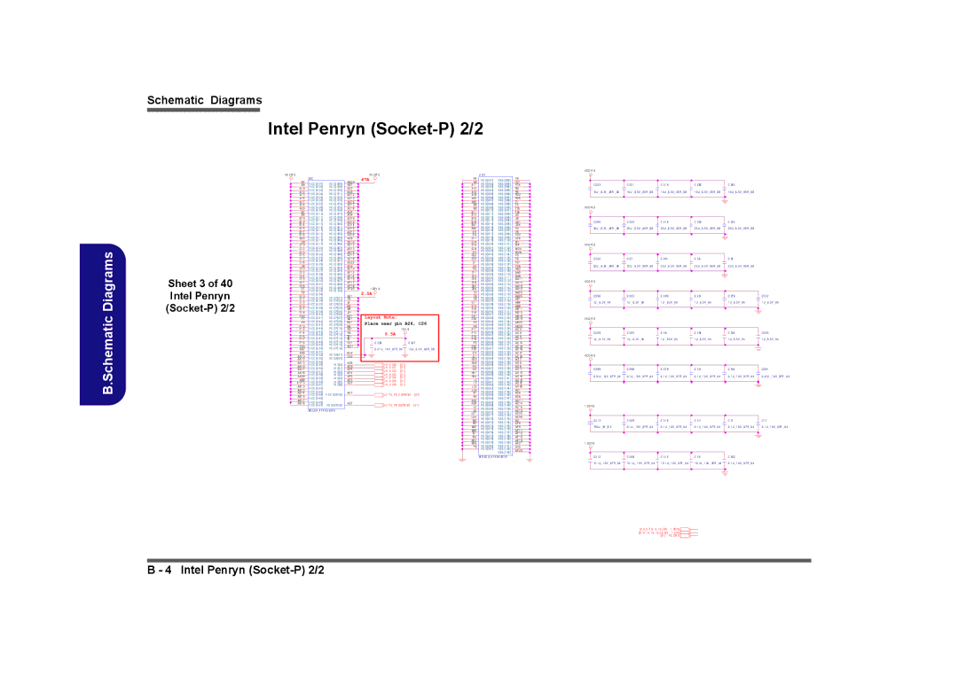 Clevo M730T, M729T, M728T manual Sheet 3 of 40 Intel Penryn Socket-P 2/2, ID0 ID1 ID2, ID5 ID6 