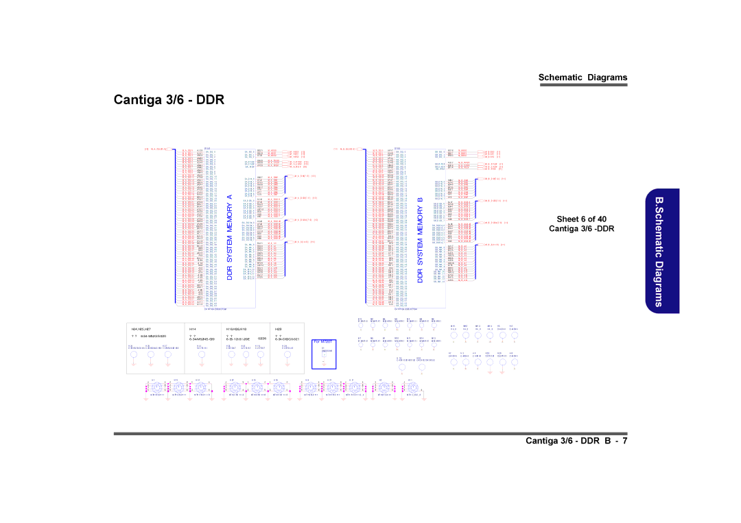 Clevo M730T, M729T, M728T manual Cantiga 3/6 DDR, Sheet 6 Cantiga 3/6 -DDR 