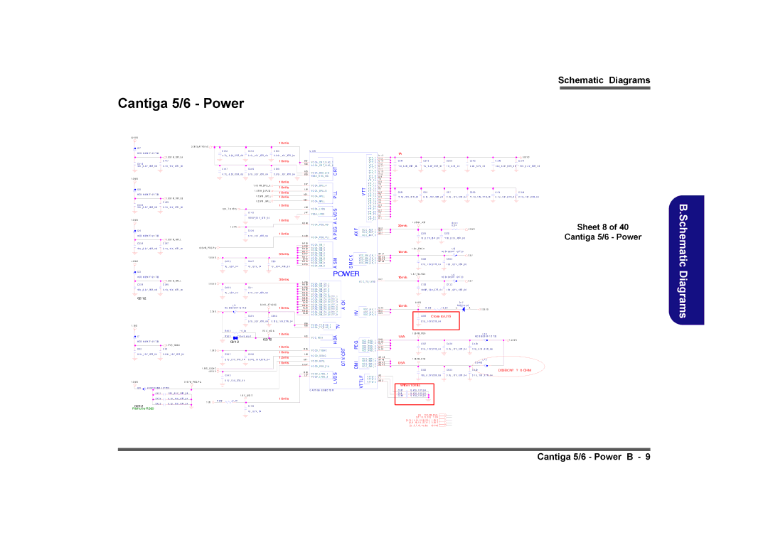 Clevo M728T, M730T, M729T manual Sheet 8 Cantiga 5/6 Power 