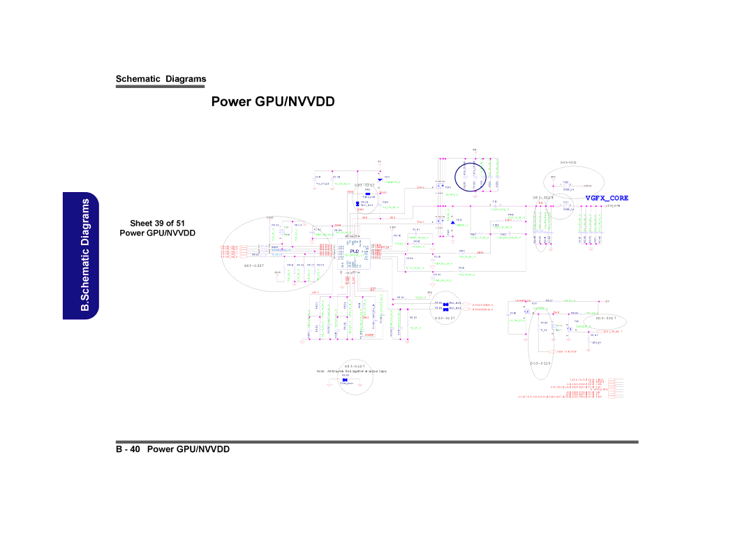 Clevo M740TU, M760TU manual Sheet 39 Power GPU/NVVDD, Vgfxcore, PU2 R a MP, V D D 